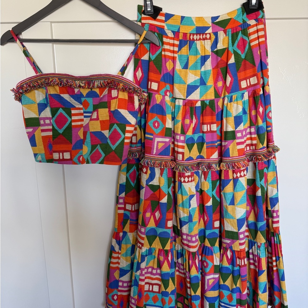 Colorful Geometric Patterned Skirt